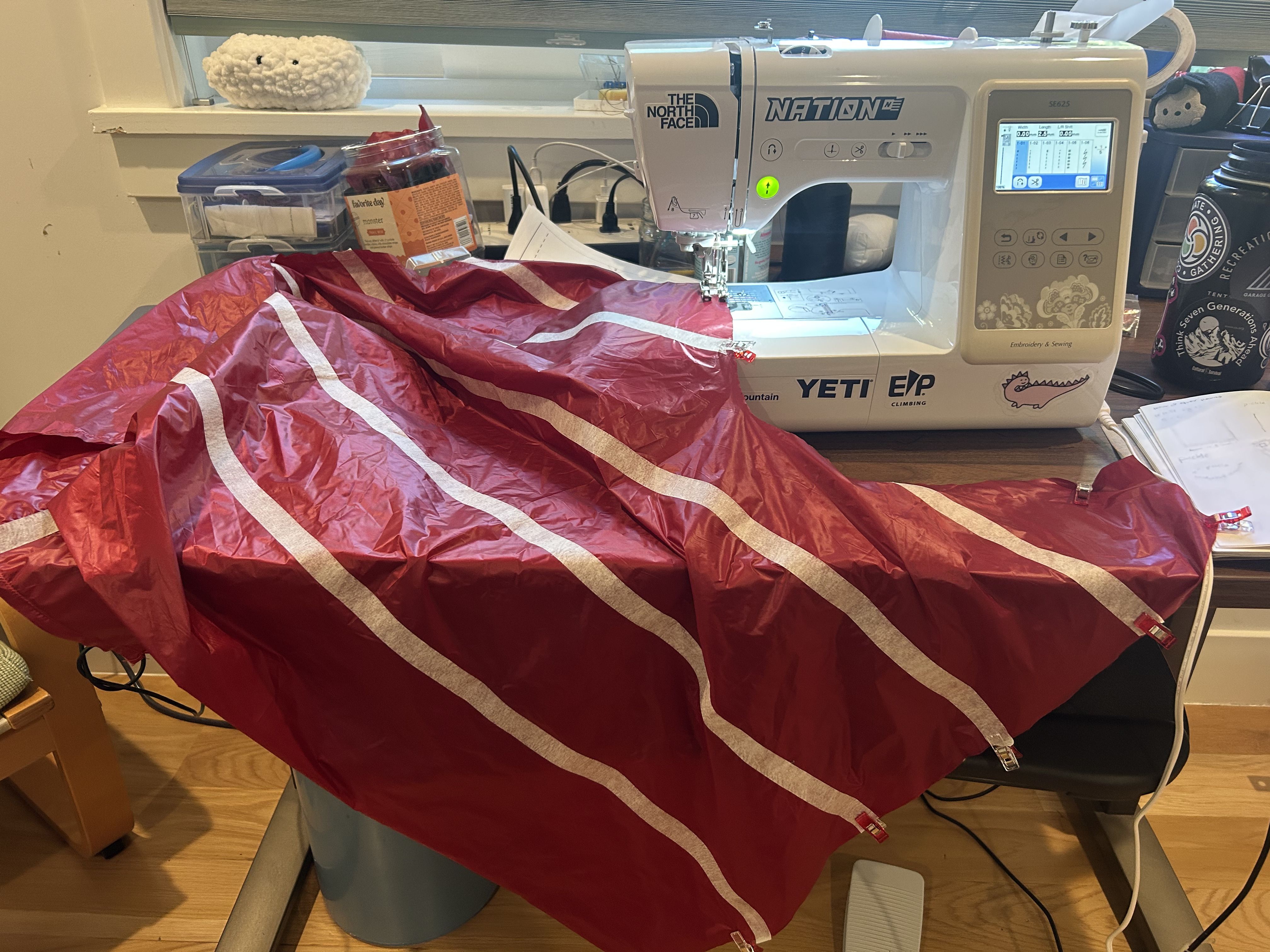 sewing baffles